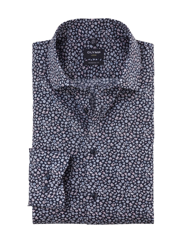 Olymp Herren Hemden lang Marine