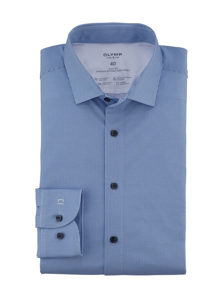 Olymp Herren Hemden lang  Bleu