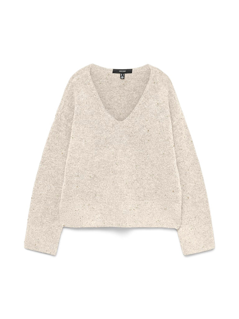 Vero Moda Damen Pullover Birch/W. Neps