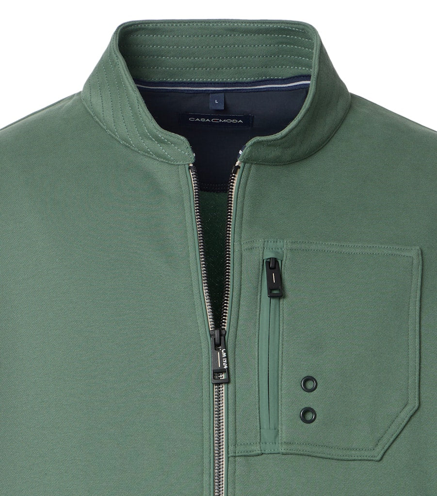 Casa Moda Herren Sweatjacken Gruen