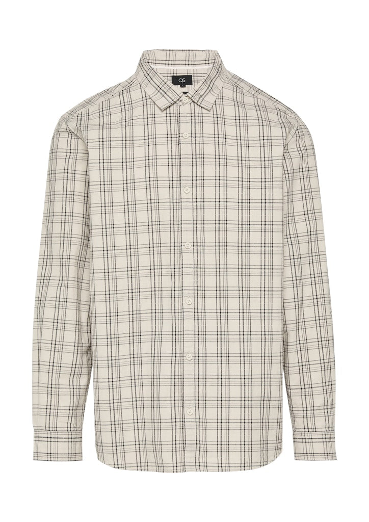 QS by S.Oliver Herren Hemden lang Grey/Black