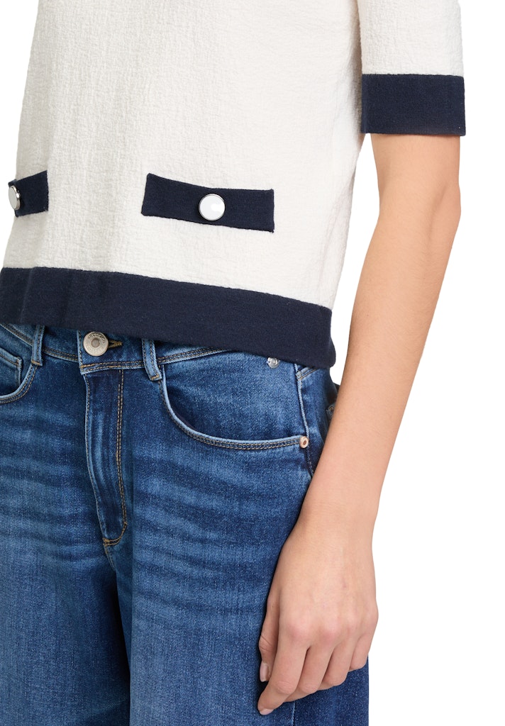 Betty & Co Damen Pullover Cream/Dark Blue