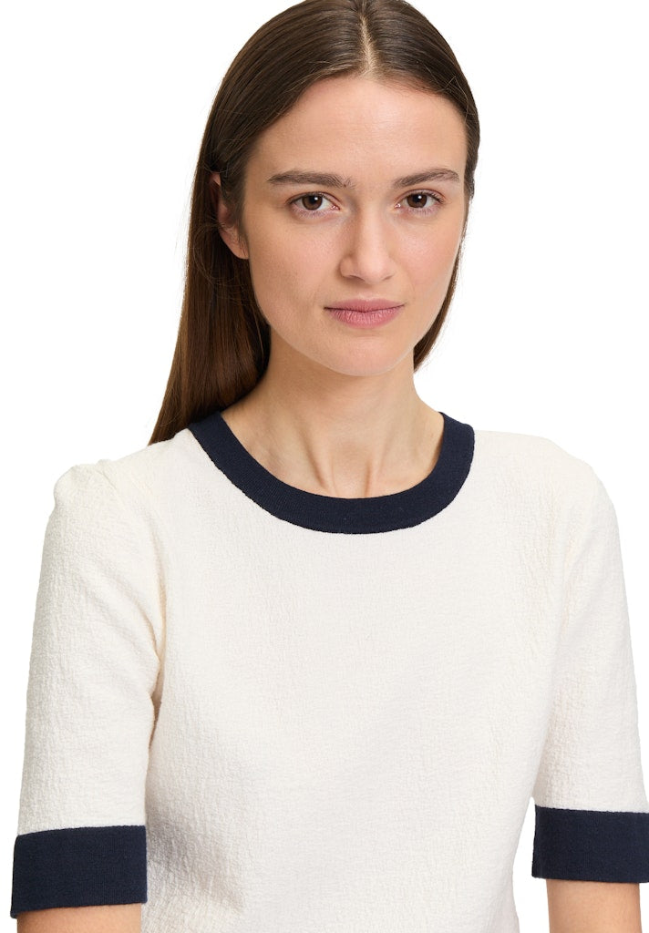 Betty & Co Damen Pullover Cream/Dark Blue