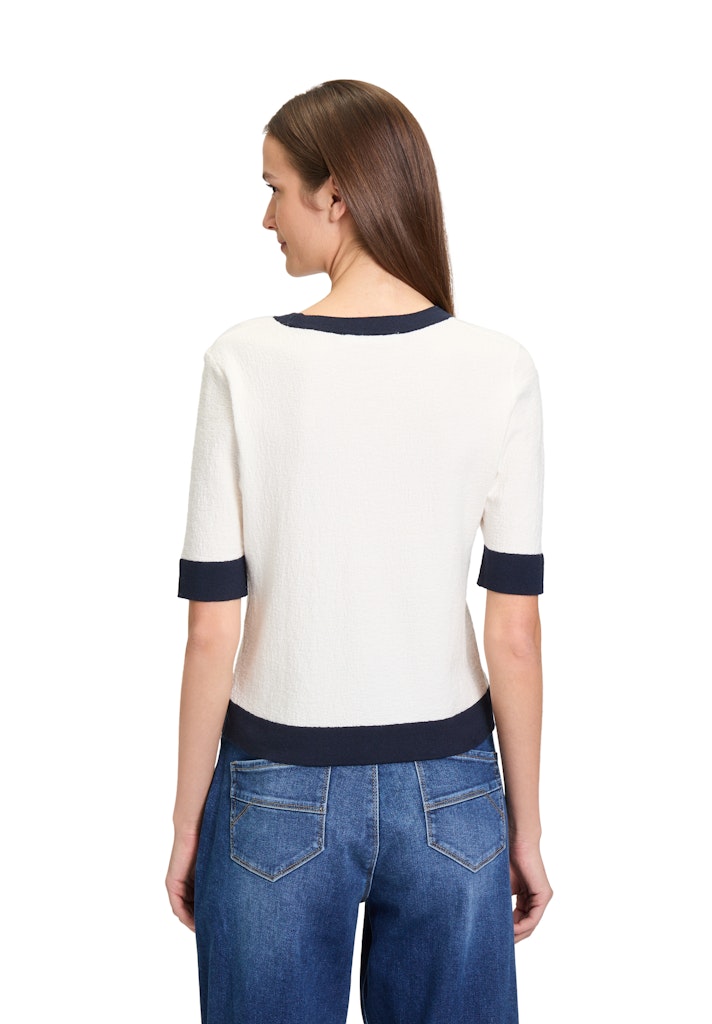 Betty & Co Damen Pullover Cream/Dark Blue
