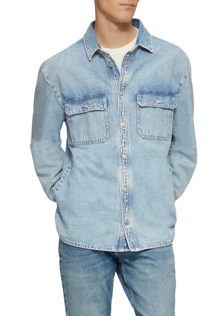 QS by S.Oliver Herren Hemden lang Blue