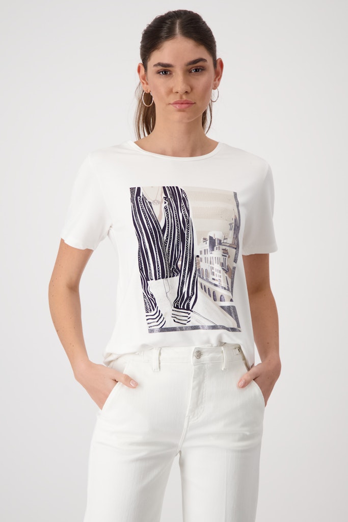 Monari Damen T-Shirts  Off-White