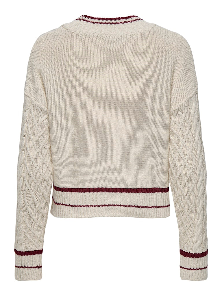 Only Damen Strickjacken Birch/Cabernet