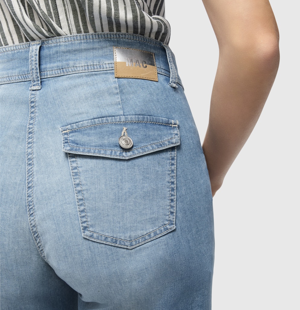 Mac Damen Jeans Blue High-Low W