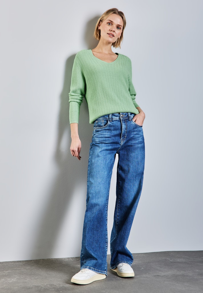 Street One Damen Pullover  Milky Gre