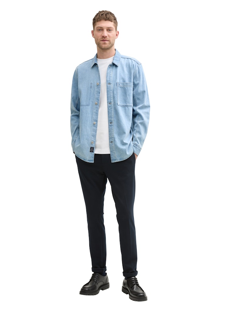 Tom Tailor Herren Hemden lang Used Bleached B