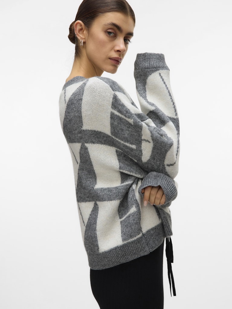 Vero Moda Damen Pullover Medium Grey Mel