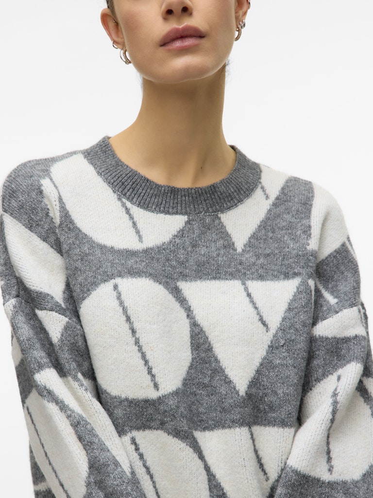 Vero Moda Damen Pullover Medium Grey Mel