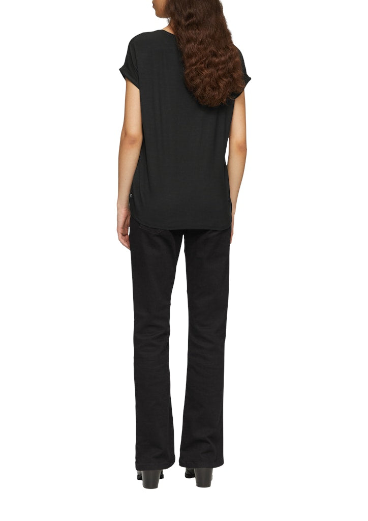 QS by S.Oliver Damen T-Shirts Grey/Black