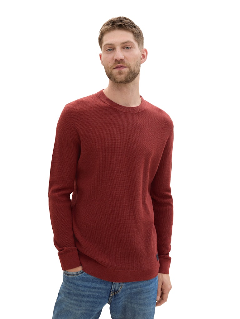 Tom Tailor Herren Pullover Burgundy Dark R