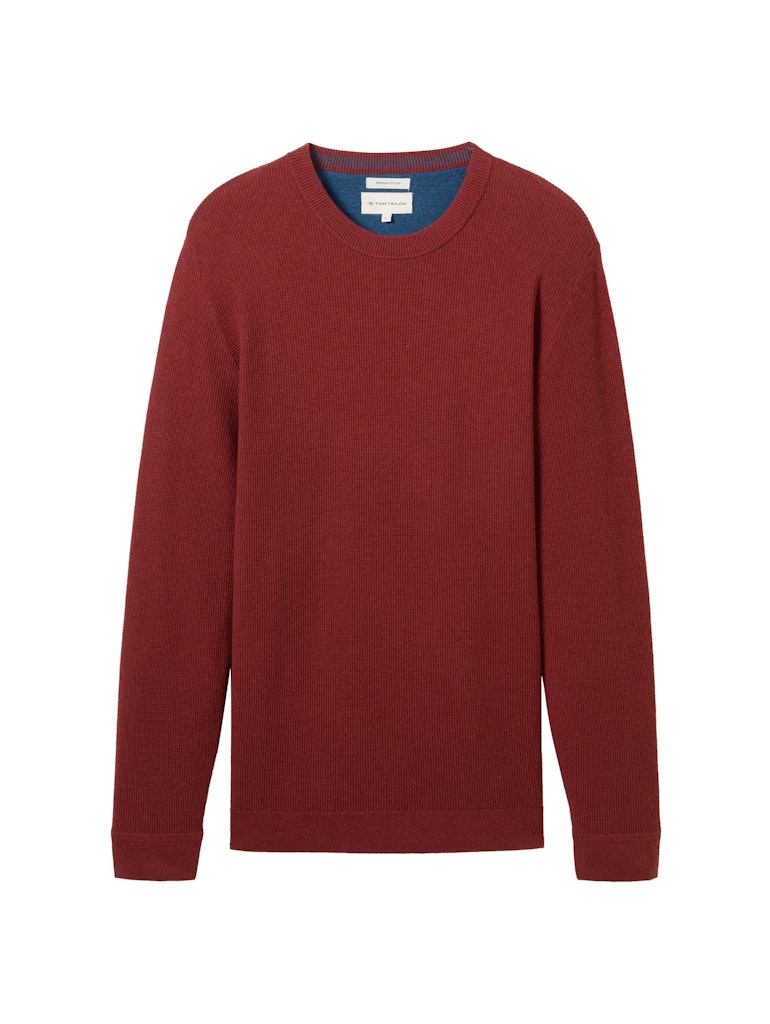 Tom Tailor Herren Pullover Burgundy Dark R