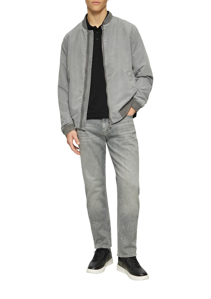 QS by S.Oliver Herren Polo-Shirts Grey/Black