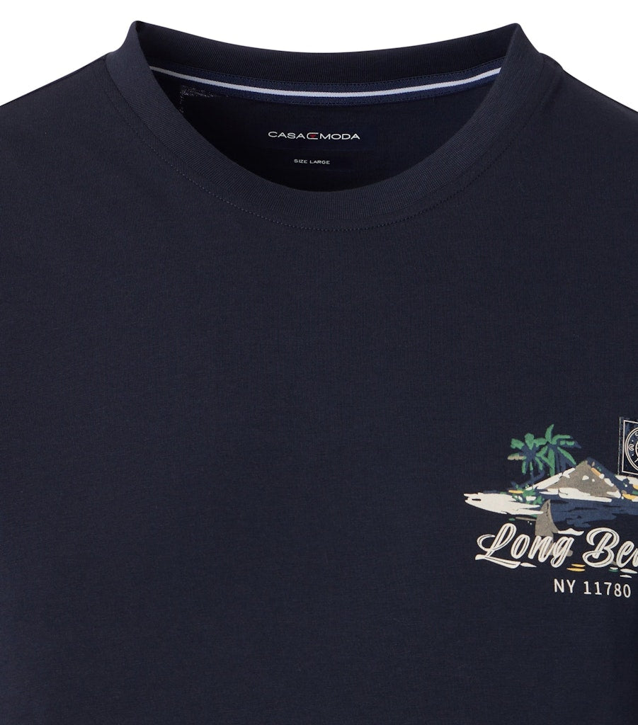 Casa Moda Herren T-Shirts kurz Blau