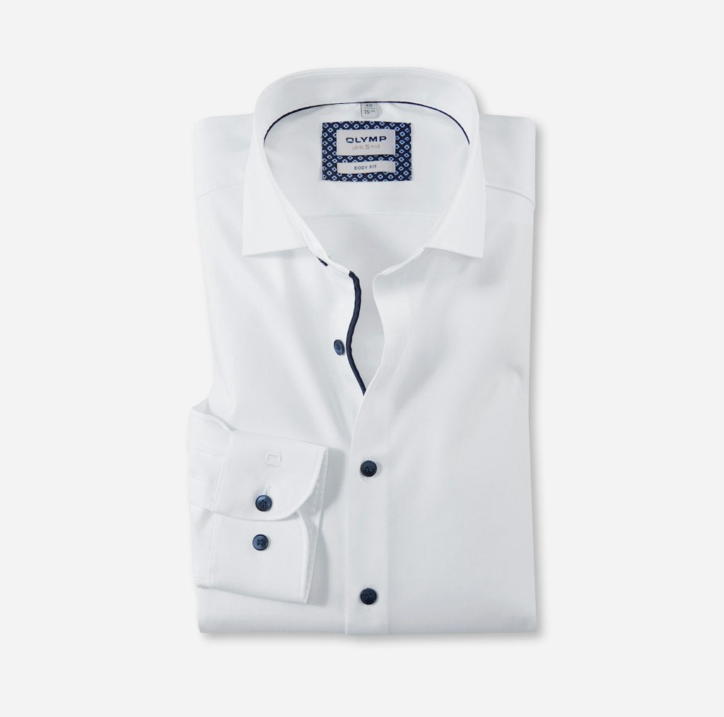 Olymp Herren Hemden lang  Weiss