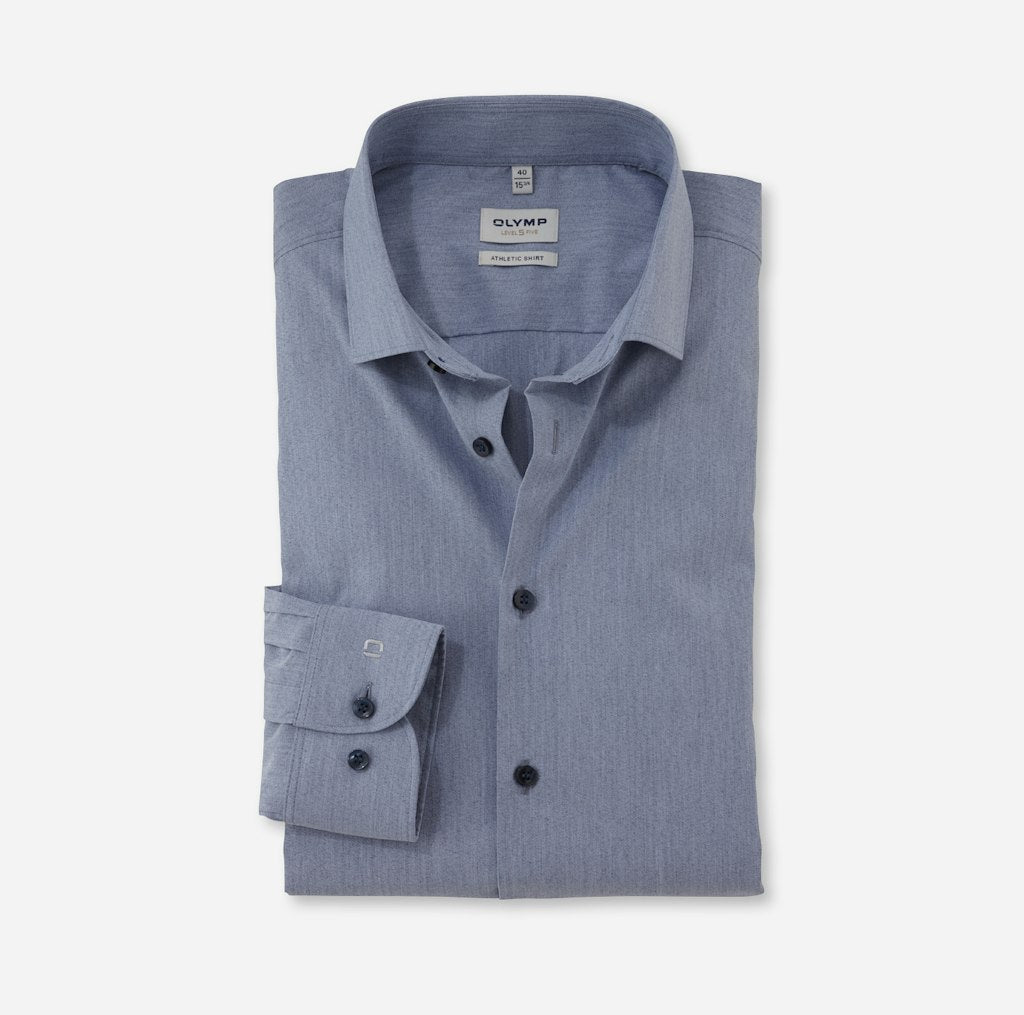 Olymp Herren Hemden lang  Marine