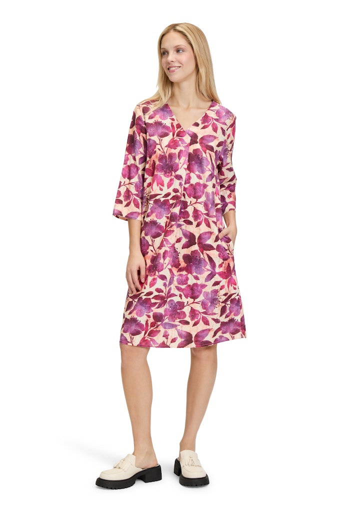 Cartoon Damen Kleider Cream/Dark Pink