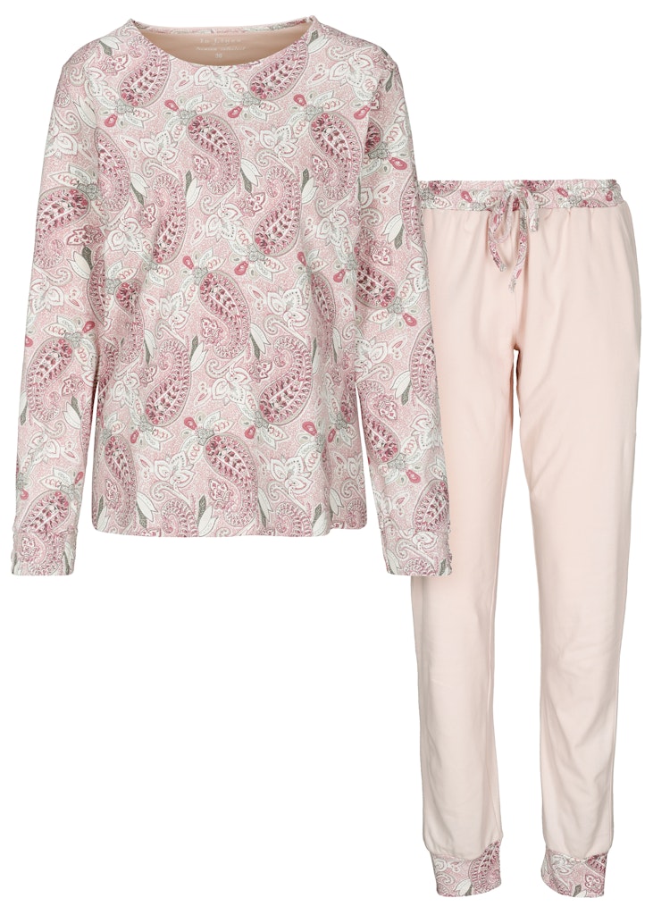 Katag Schlafanzug Taupe Paisley