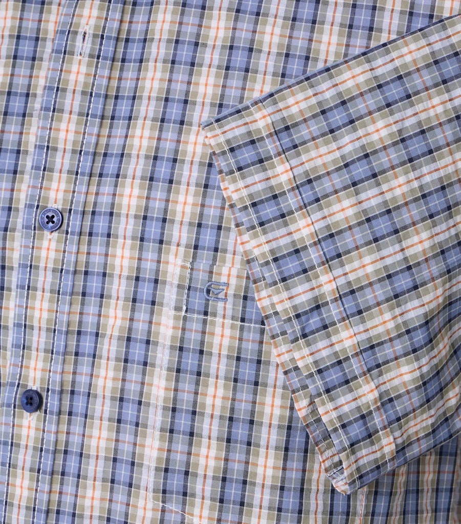 Casa Moda Herren Hemden kurz  Blau