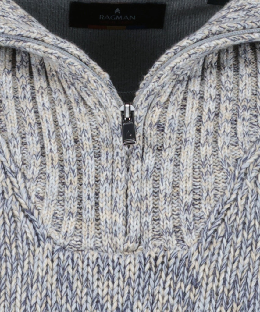 Ragman Herren Pullover  Grau Melan