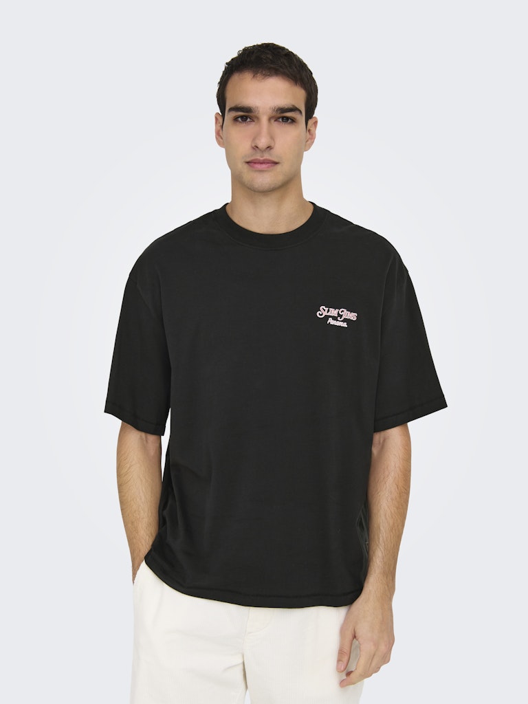 Only & Sons Herren T-Shirts kurz Jet Black/Jet B