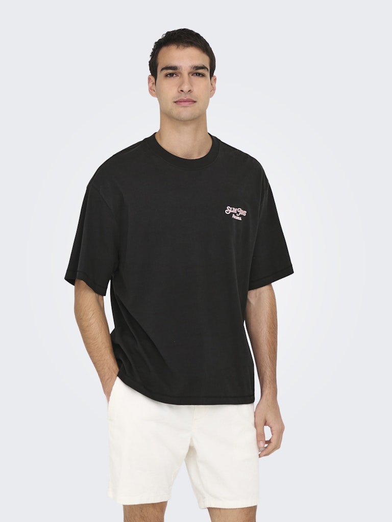 Only & Sons Herren T-Shirts kurz Jet Black/Jet B