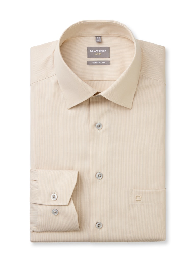 Olymp Herren Hemden lang  Natur