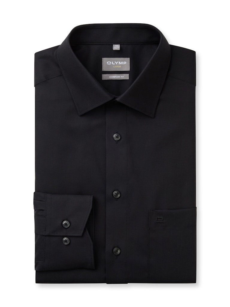 Olymp Herren Hemden lang  Schwarz
