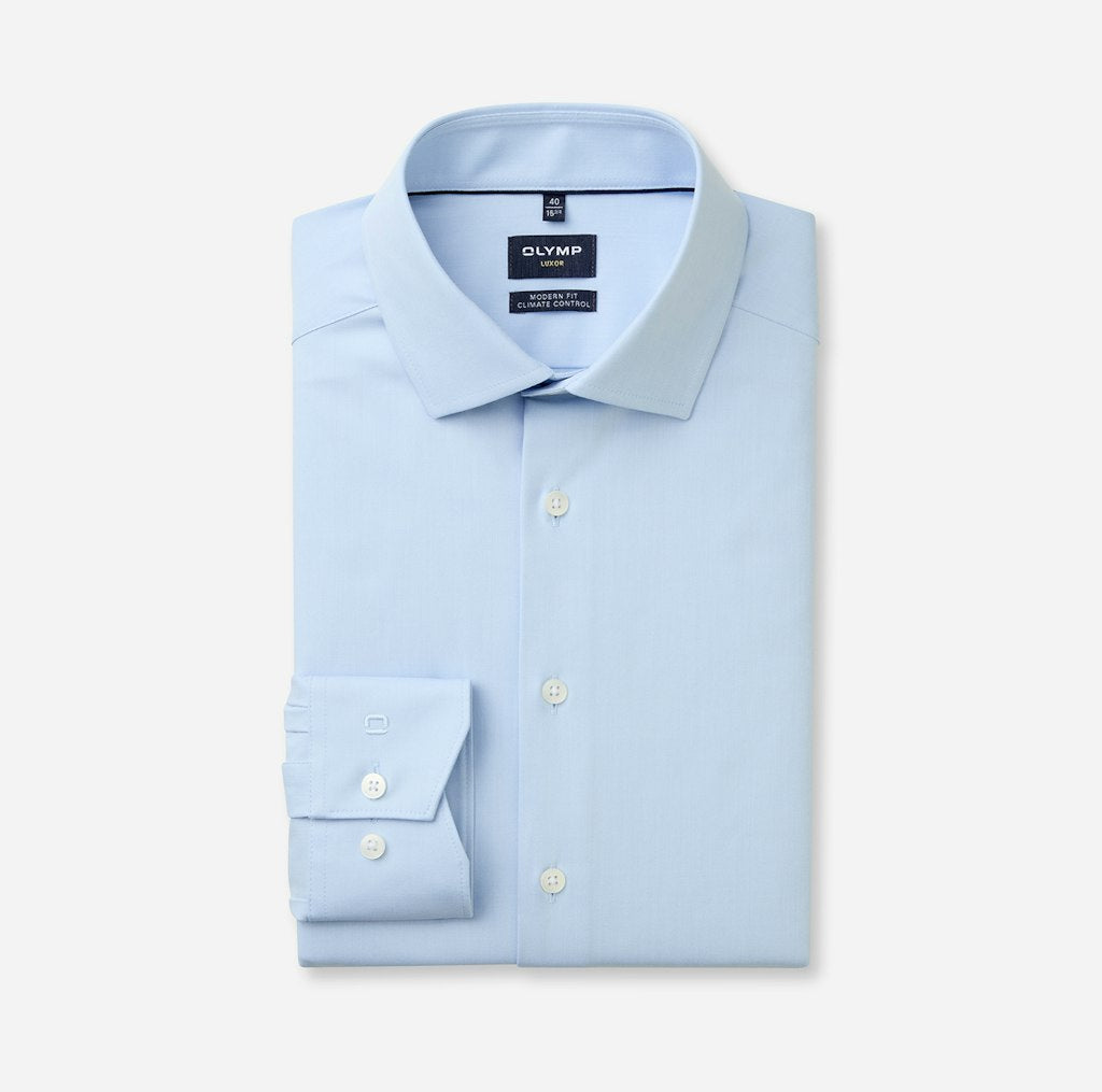 Olymp Herren Hemden lang  Bleu