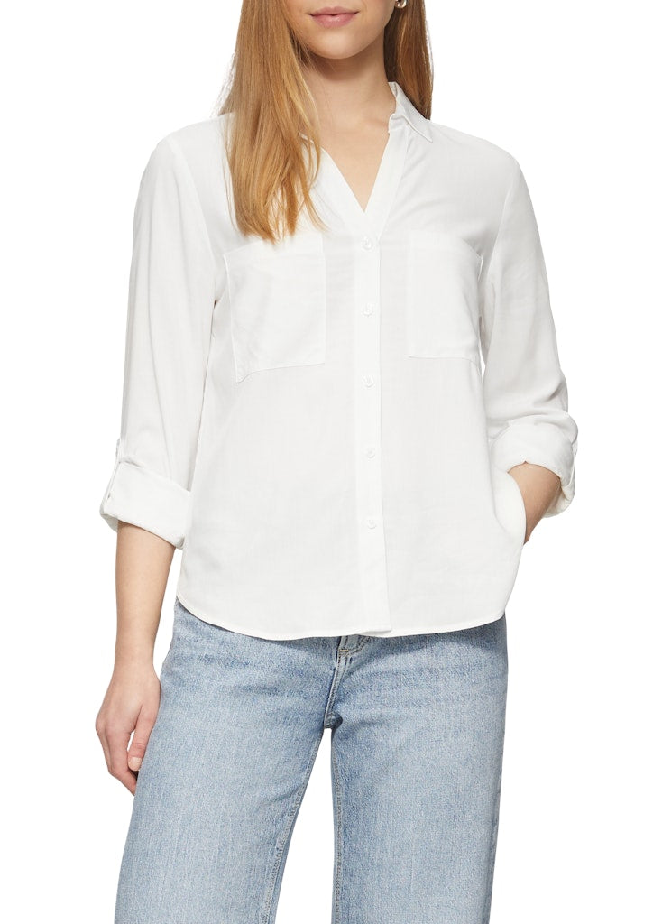 QS by S.Oliver Damen Blusen White