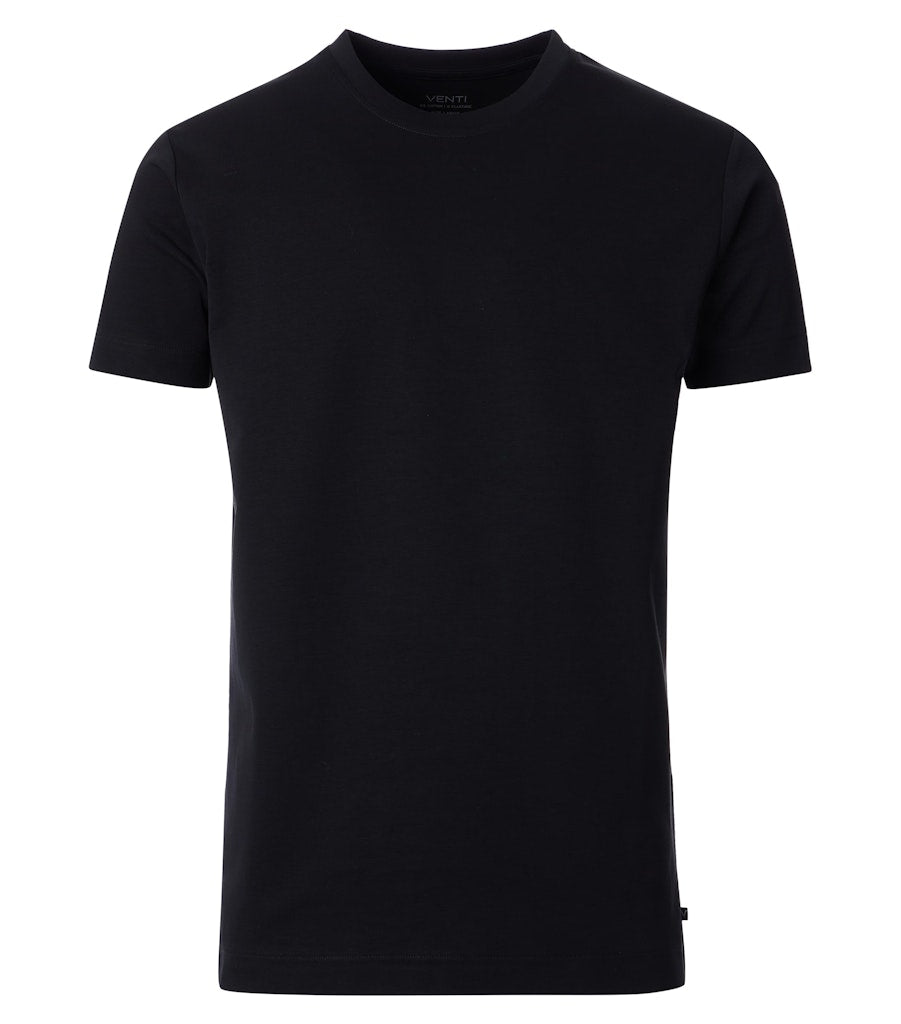 Venti Herren T-Shirts kurz   Schwarz