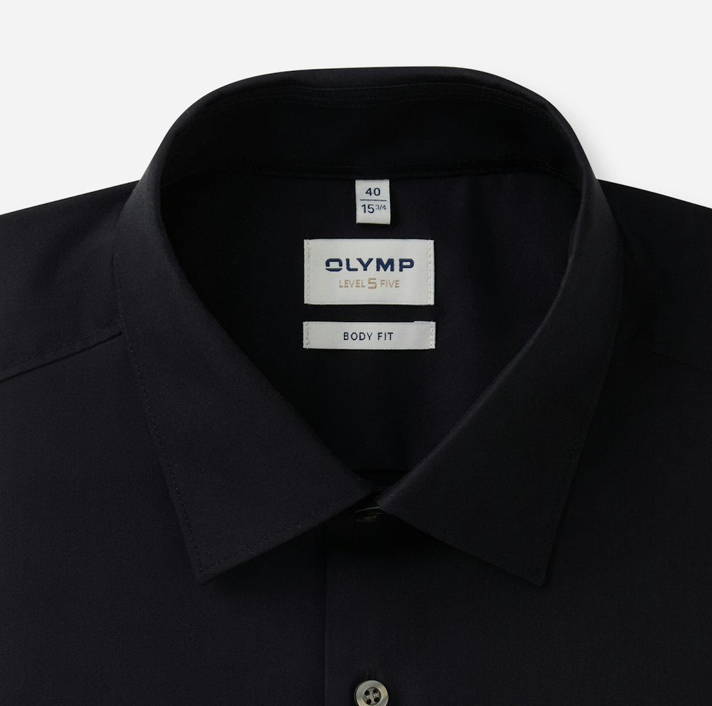 Olymp Herren Hemden lang  Schwarz