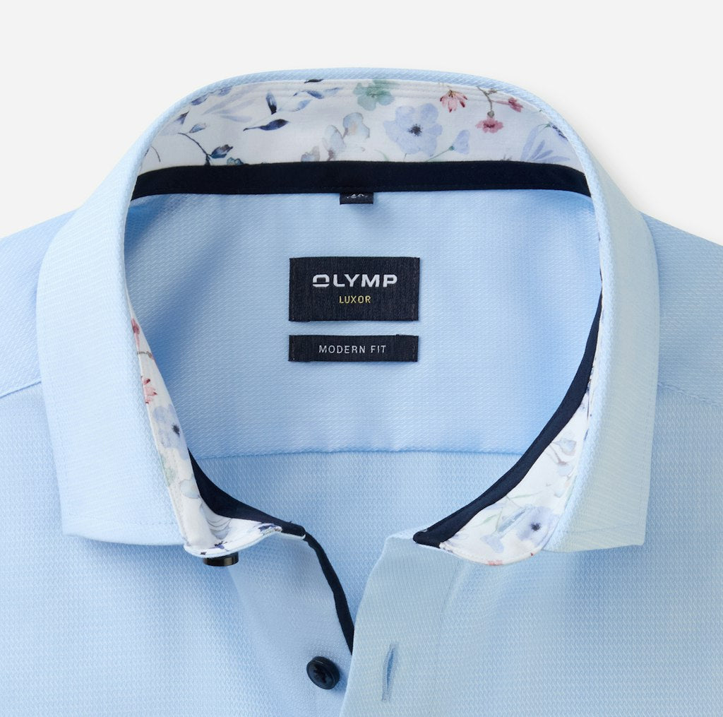 Olymp Herren Hemden lang  Bleu