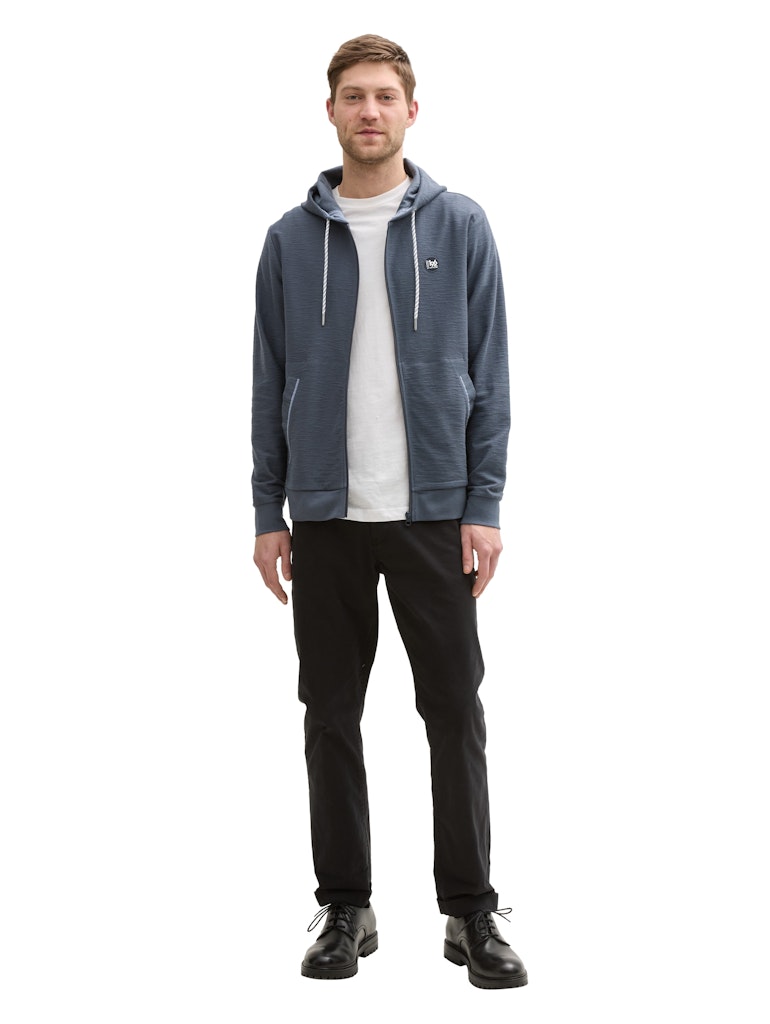 Tom Tailor Herren T-Shirts lang Blueish Grey