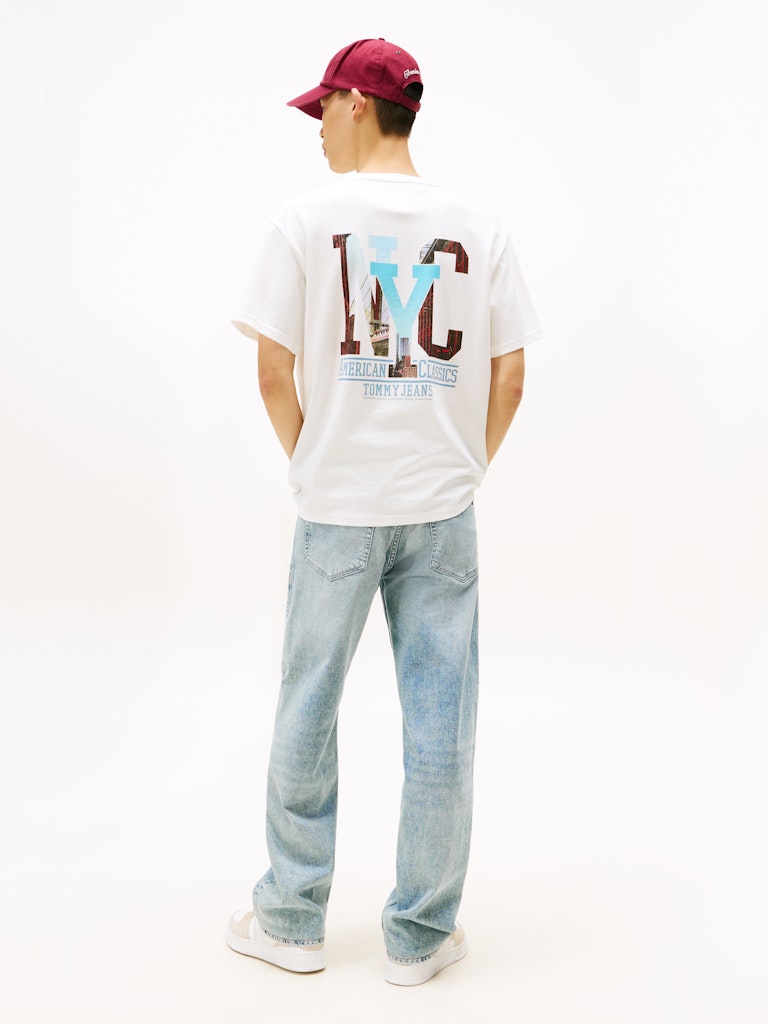 Tommy Jeans Herren T-Shirts kurz Ybl White