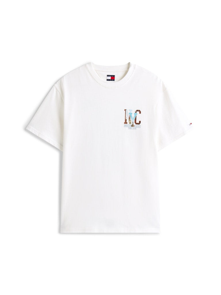 Tommy Jeans Herren T-Shirts kurz Ybl White