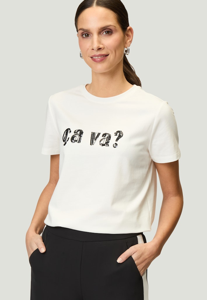 Zero Damen T-Shirts Patch Creamblac