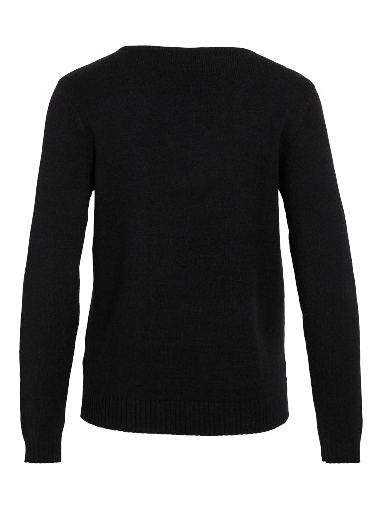Vila Damen Pullover Black