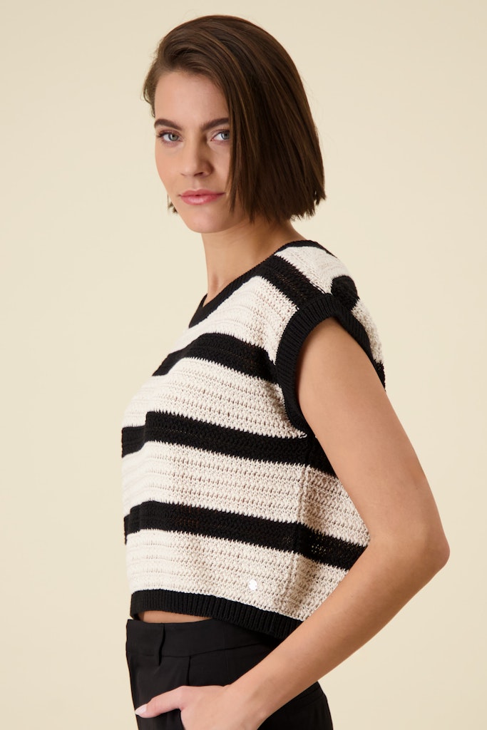 Monari Damen Pullover  Schwarz Rin