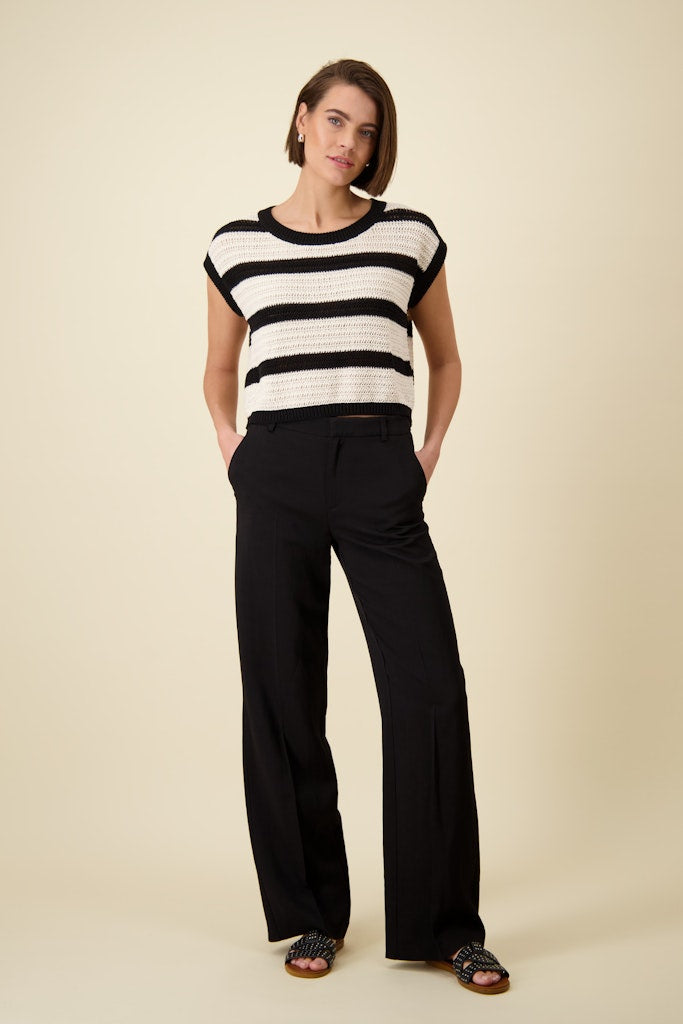 Monari Damen Pullover Schwarz Rin