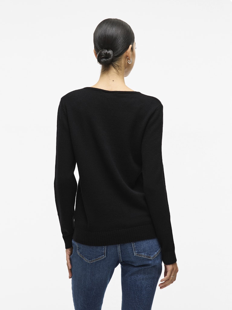 Vila Damen Pullover Black