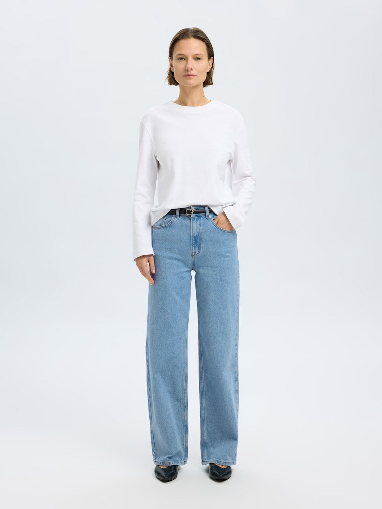 Selected Femme Damen Jeans Light Blue Deni