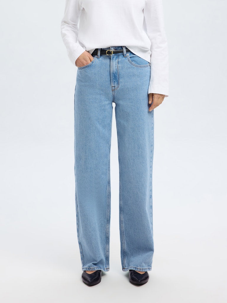 Selected Femme Damen Jeans Light Blue Deni