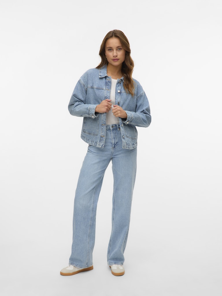 Vero Moda Damen Jeansjacken Light Blue Deni