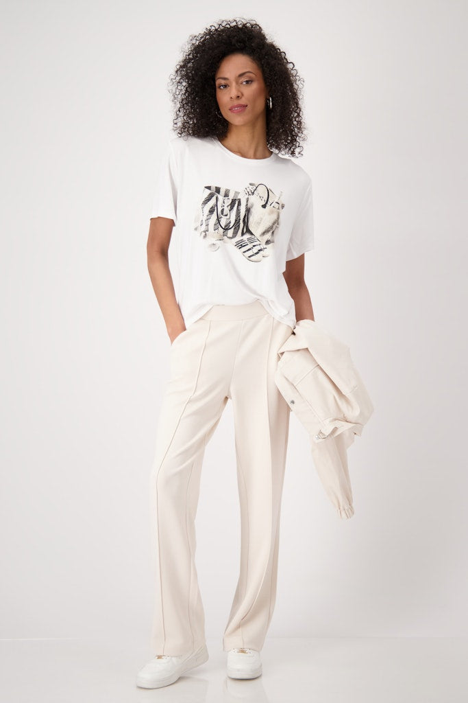 Monari Damen T-Shirts Cream