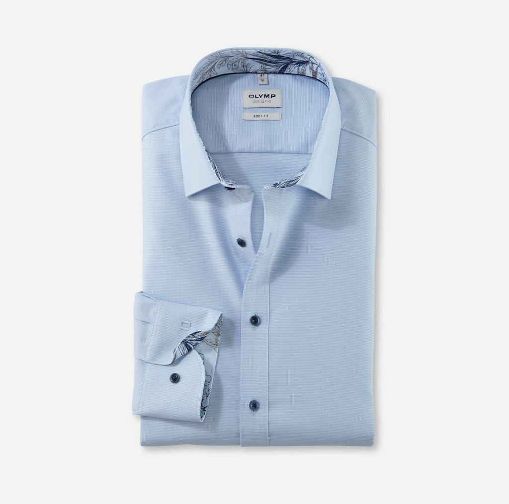 Olymp Herren Hemden lang  Bleu