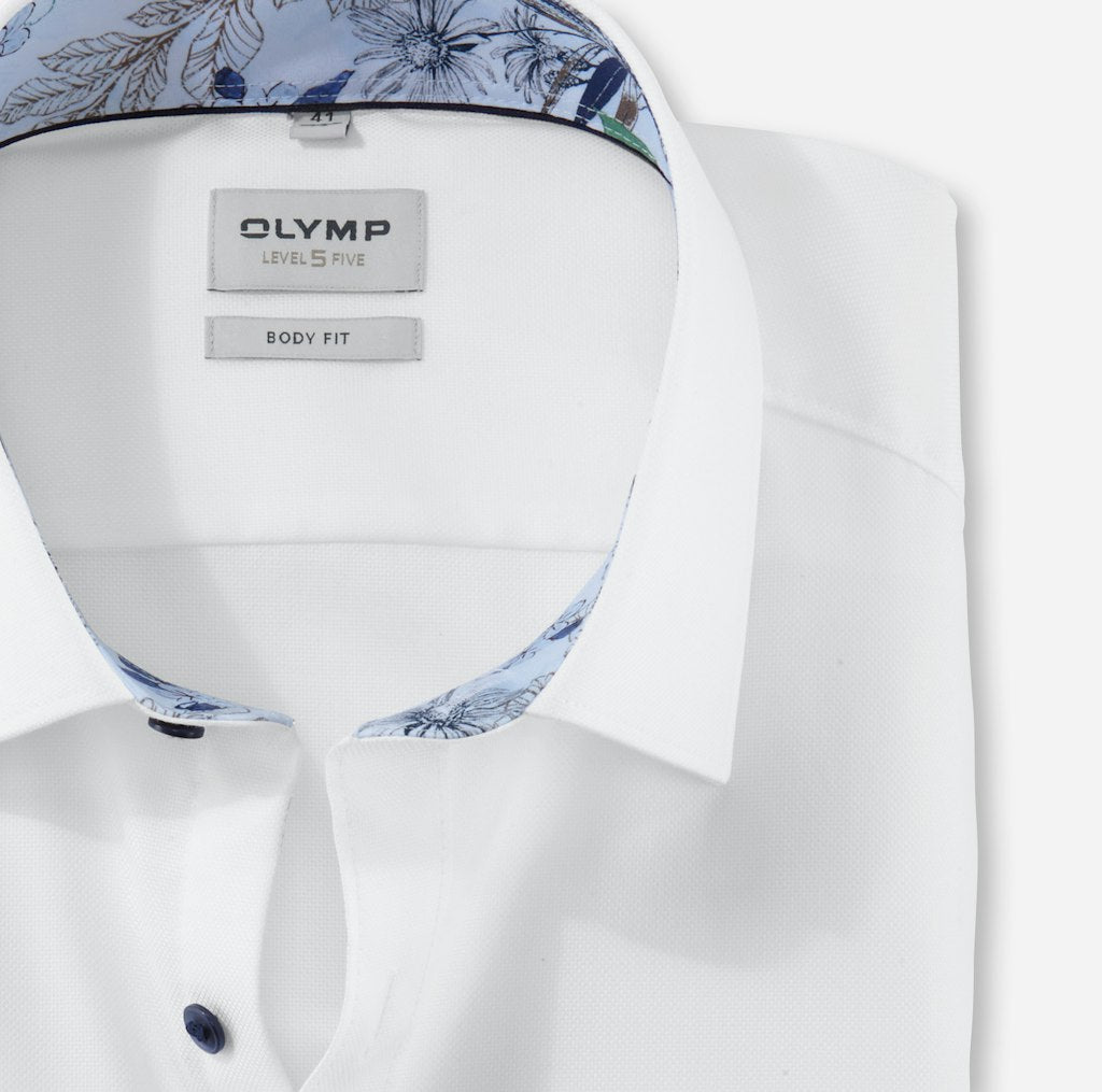 Olymp Herren Hemden lang  Weiss